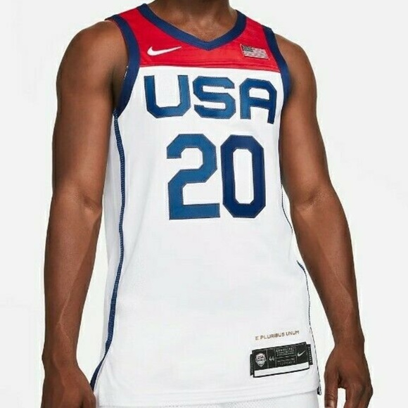 Nike Team USA Authentic Vaporknit 2020 Olympics Basketball Jersey CT6516-100 - Picture 3 of 5